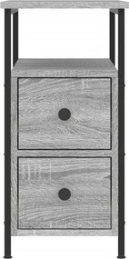 vidaXL Κομοδίνα 2 τεμ. Γκρι Sonoma 30 x 60 x 60 εκ. από Επεξεργ. Ξύλο