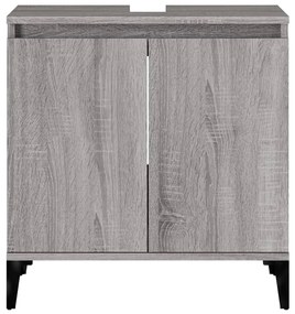 vidaXL Ντουλάπι Νιπτήρα Grey Sonoma 58 x 33 x 60 εκ. Επεξεργ. Ξύλο