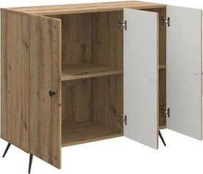 vidaXL Πλαϊνό γραφείο Artisan Δρυς 89 x 34,5 x 80 εκ