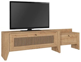Έπιπλο τηλεόρασης Madura Megapap από μελαμίνη χρώμα sapphire oak 180x30x50εκ.