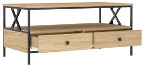 vidaXL Τραπεζάκι Σαλονιού Sonoma Δρυς 100 x 51 x 45 εκ. Επεξεργ. Ξύλο