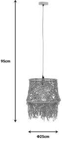 Φωτιστικό οροφής Rapom Inart E27 φυσικό Φ25x95εκ 25x25x32 εκ.