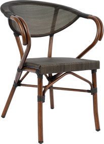 ΠΟΛΥΘΡΟΝΑ ΑΛΟΥΜΙΝΙΟΥ CLAY BAMBOO LOOK ΚΑΦΕ ΜΕ TEXTLINE HM5025 60,5x59x81Υ