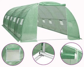 vidaXL Θερμοκήπιο 24 μ² 6 x 4 x 2 μ.