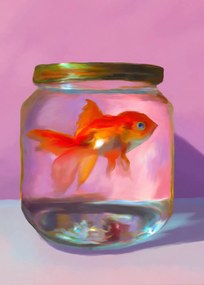 Πόστερ Fish - Ροζ Πορτοκαλί 30 x 40 PAPER COLLECTIVE