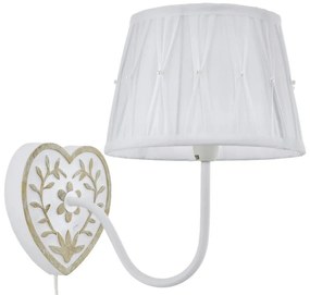 Φωτιστικό Τοίχου - Απλίκα Bridekirk 43236 White-Gold Eglo Γύψος