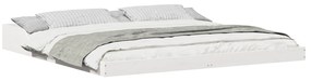 vidaXL Σκελετός Κρεβατιού Λευκό 180 x 220 εκ. Μασίφ ξύλο πεύκου