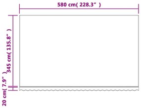 Τεντόπανο Ανταλλακτικό Ριγέ Πολύχρωμο 6 x 3,5 μ. - Πολύχρωμο