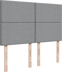 vidaXL Κρεβάτι Boxspring με Στρώμα Αν. Πράσινο 160x200εκ Υφασμάτινο