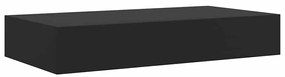 vidaXL Ράφι Τοίχου με Συρτάρι Μαύρο 48 x 25 x 8 εκ. από MDF