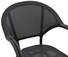 Πολυθρόνα Elyza pakoworld μαύρο αλουμίνιο-μαύρο textilene 57x62x84εκ