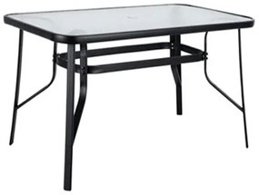 Τραπέζι Μεταλλικό ArteLibre SUN Μαύρο 150x90x70cm