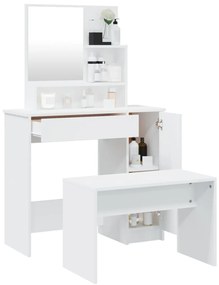 vidaXL Μπουντουάρ Σετ Σετ Λευκό 86,5 x 35 x 136 εκ.