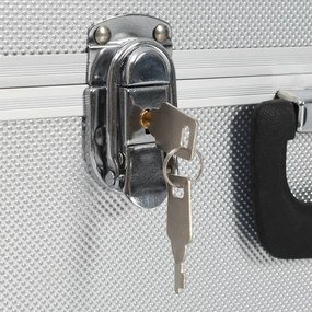 vidaXL Εργαλειοθήκη Ασημί 38 x 22,5 x 34 εκ. Αλουμινίου