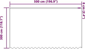 vidaXL Κουρτίνα Δαντέλας με κουρτίνες Λευκό 300 x 500 cm Πολυεστέρας