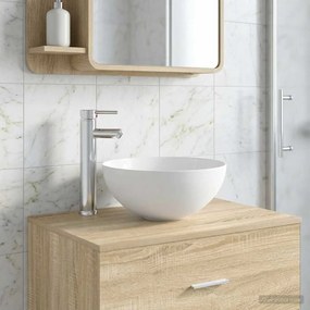 vidaXL Λεκάνη μπάνιου Χρωμέ 35,5 x 35,5 x 14,5 εκ. Μέταλλο