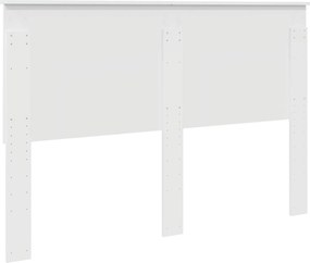 vidaXL Κεφαλάρι με κεφαλάρι Λαμπερό Λευκό 150 cm Επεξεργασμένο ξύλο