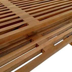 Τραπέζι Tinnie C027 σετ 2τεμ teak ξύλο σε φυσική απόχρωση 110x60x46 εκ.
