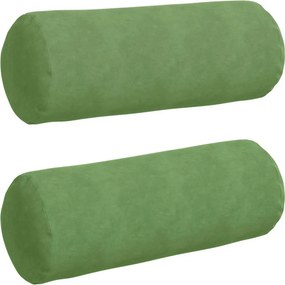 vidaXL Μαξιλάρια Στήριγμα 2 pcs Ανοιχτό Πράσινο Ø 25 x 70 cm