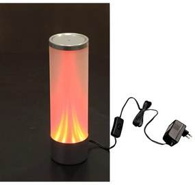 Adeleq Γυάλινος Κύλινδρος Κλειστός Αμμοβολής 8 LED Κόκκινα 6V 30-9365522