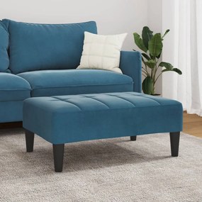 vidaXL Υποπόδιο Μπλε 77x55x31 εκ. Βελούδινο