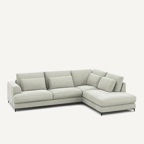 Γωνιακός καναπές βελούδο stonewashed, Marsile