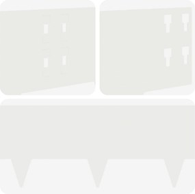vidaXL Περίγραμμα γκαζόν 10 τμχ. 100 x 20 cm Ατσάλι Λευκό