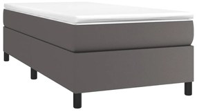 ΠΛΑΙΣΙΟ ΚΡΕΒΑΤΙΟΥ BOXSPRING ΓΚΡΙ 80 X 200 ΕΚ. ΣΥΝΘΕΤΙΚΟ ΔΕΡΜΑ 3121015