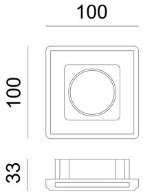 ΤΕΤΡΑΓΩΝΟ ΓΥΨΙΝΟ TRIMLESS ΣΠΟΤ ERIN GU10 - G90041C