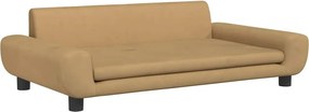 vidaXL Κρεβάτι Σκύλου Καφέ 100 x 54 x 33 εκ. Βελούδινο