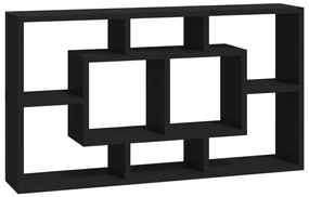 vidaXL Ραφιέρα Τοίχου 8 Τμημάτων Μαύρη