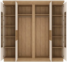 Ντουλάπα Lynx τετράφυλλη-Fusiko-Leuko