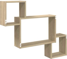 vidaXL Ράφι Τοίχου Επιτοίχιο Sonoma Δρυς 91,5 x 15 x 76 εκ