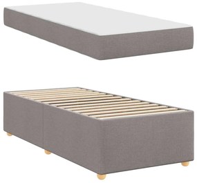 vidaXL Σκελετός Κρεβατιού με στρώμα Taupe 90 x 190 cm Τσέπες ελατηρίων
