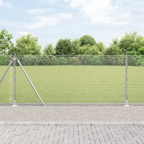 vidaXL Συρμάτινη περίφραξη  με 13 στηρίγματα 0.8x50 μ Γαλβανισμένος χάλυβας