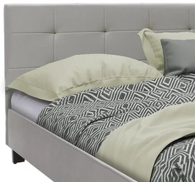 Κρεβάτι Mago διπλό pu γκρι ματ 150x200εκ 157x213x88 εκ.