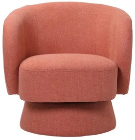 Πολυθρόνα περιστρεφόμενη Kreslo ύφασμα σε κεραμιδί απόχρωση 78x81x77εκ 78x81x77 εκ.