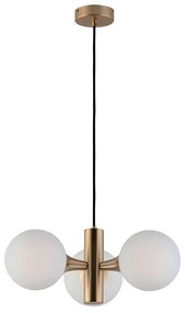 Φωτιστικό Οροφής Glοbe 3094300 Gold-White Viokef Metal, Glass