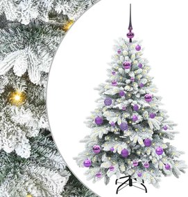 vidaXL Τεχνητό Χριστουγεννιάτικο Δέντρο Λευκό 120 cm ΠΕ και PVC