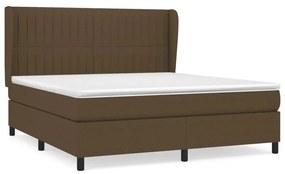 ΚΡΕΒΑΤΙ BOXSPRING ΜΕ ΣΤΡΩΜΑ ΣΚΟΥΡΟ ΚΑΦΕ 160X200 ΕΚ ΥΦΑΣΜΑΤΙΝΟ 3128136