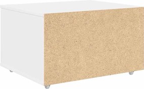 vidaXL Ντουλάπι με Συρτάρια με τροχούς Λευκό 55 x 45 x 31 εκ