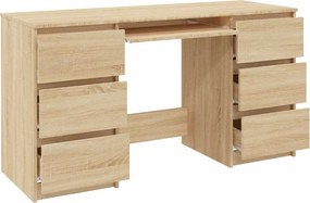 vidaXL Γραφείο Sonoma Δρυς 140 x 50 x 77 εκ. από Επεξ. Ξύλο