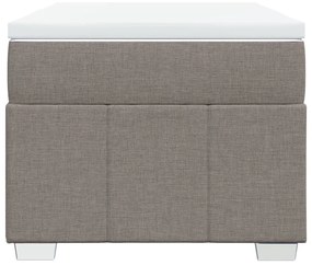 Κρεβάτι Boxspring με Στρώμα Taupe 100 x 200 εκ. Υφασμάτινο - Μπεζ-Γκρι