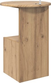vidaXL Τραπεζάκι Πλευράς Artisan Δρυς Ø 39,5 x 55 εκ.