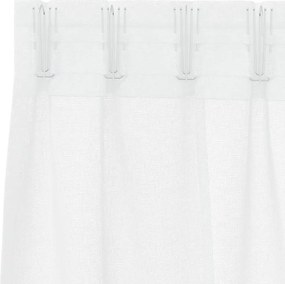 vidaXL Κουρτίνα βυσσινί 2 pcs Λευκό 175 x 140 εκ. Πολυεστέρας