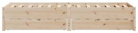 vidaXL Σκελετός Κρεβατιού Χωρίς Στρώμα 75x190 εκ Μασίφ Ξύλο Πεύκου