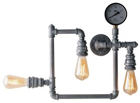 Φωτιστικό Τοίχου - Απλίκα I-Amarcord-PL3 ZN Grey Luce Ambiente Design Metal