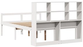 vidaXL Κρεβάτι Βιβλιοθήκη Χωρίς Στρώμα 120x190 εκ Μασίφ Ξύλο Πεύκου