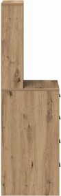 vidaXL Highboard artisan δρυς 40 x 41 x 135 εκ. Επεξεργασμένο Ξύλο