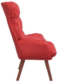 vidaXL Χαλαρωτική Πολυθρόνα Κόκκινο 69 x 74 x 93 εκ. Τεχνητό δέρμα